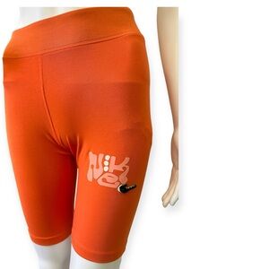 Nike Women's Gel Sportswear Essential Spring Break Bike Shorts-Orange